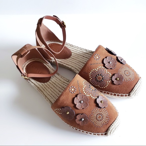 Coach Ankle Strap Astor Espadrille Tea Rose 9.5 - Picture 4 of 15